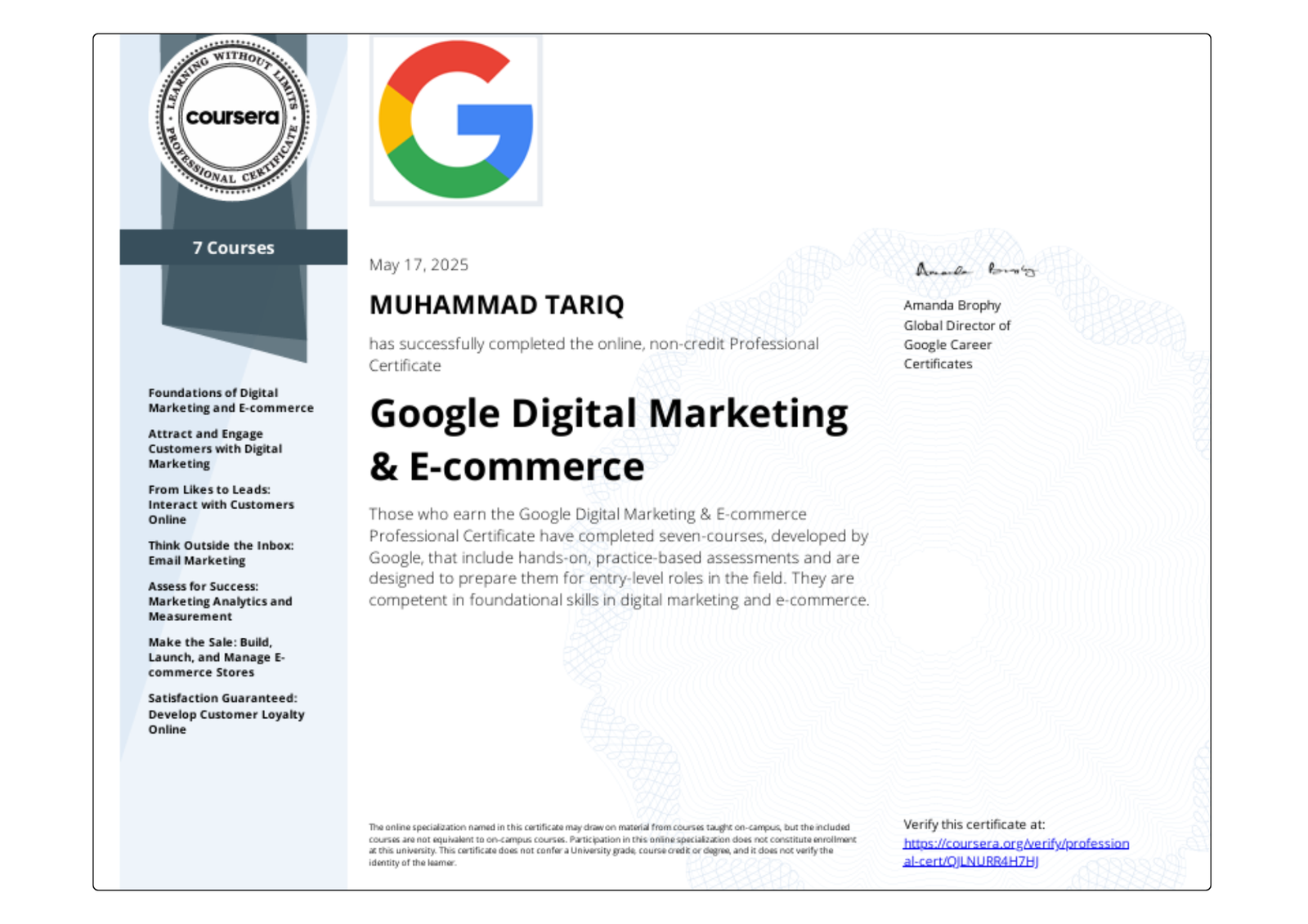 Certificate Visual Two