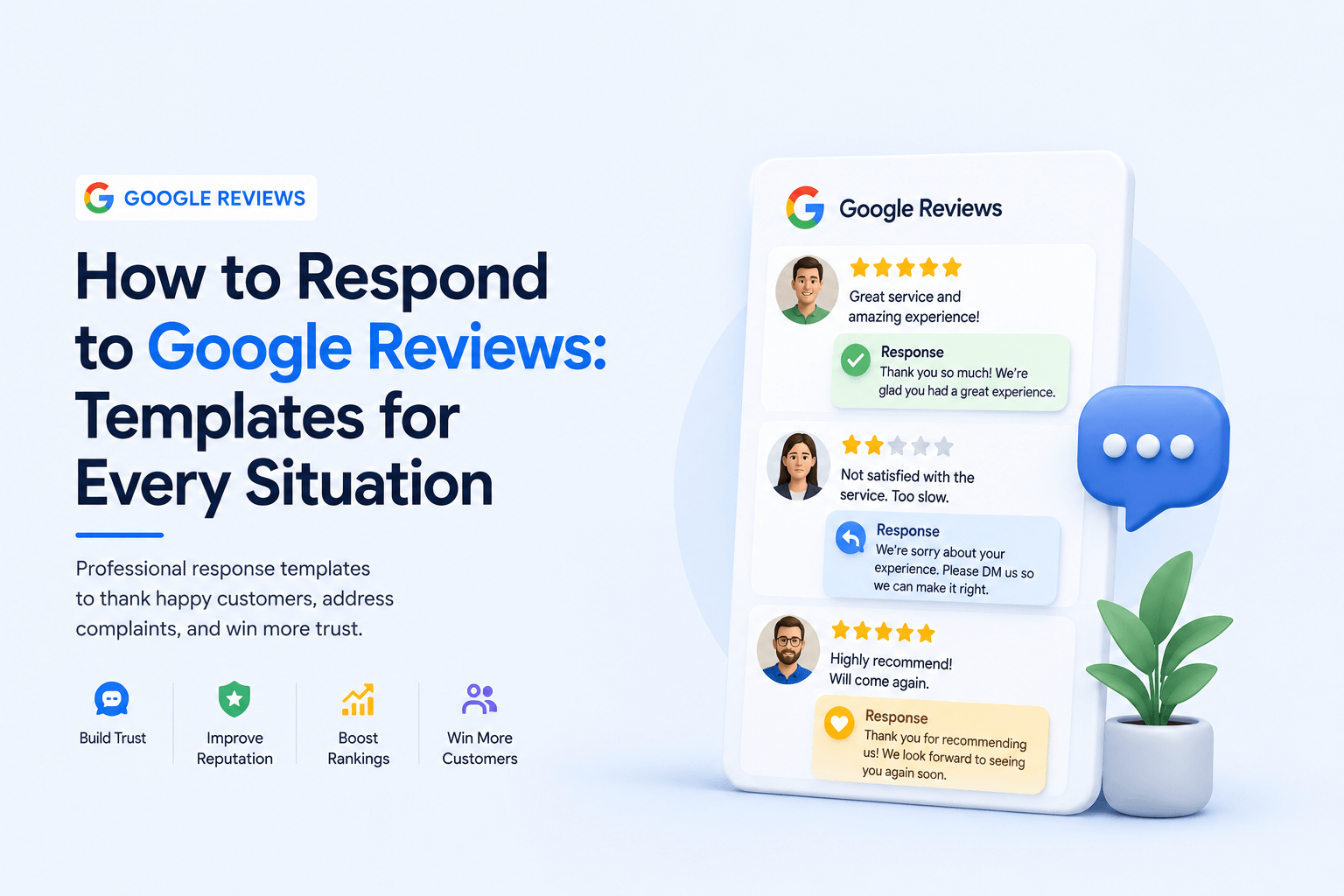 how to respond to google reviews